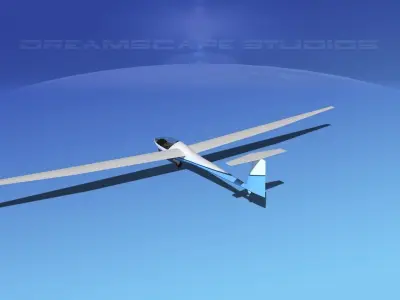 Glaser Dirks DG-200 15-metre Sailplane V03 3D model