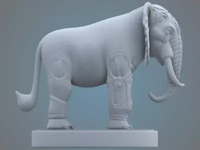 Sci-Fi Armored Elephant PM-25 3D print model