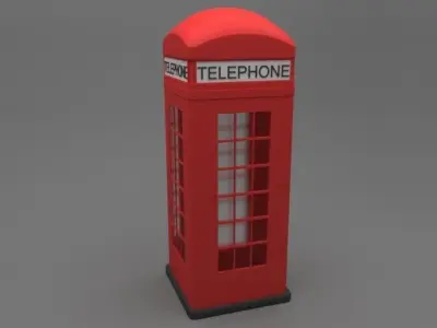 Phone Booth 3D model