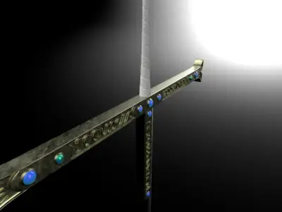 One Piece Mihawk blacksword Yoru 3D model