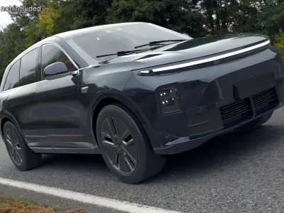 Electric SUV Ocean Blue 3D model