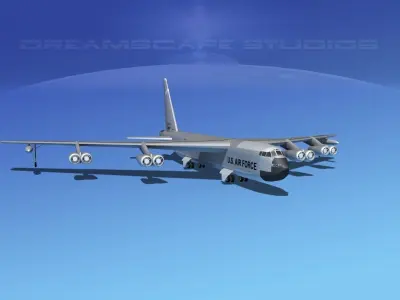 Boeing B-52C Stratofortress V01 3D model
