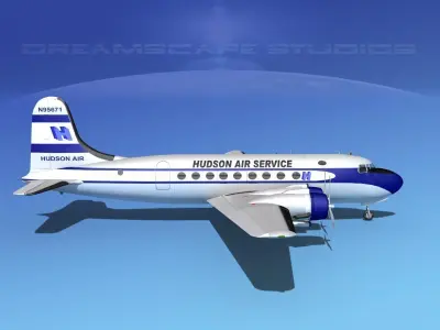 Douglas DC-4 Hudson Air Freight 3D model