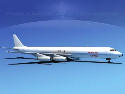 Douglas DC-8-63F Kabo Air Cargo 3D model