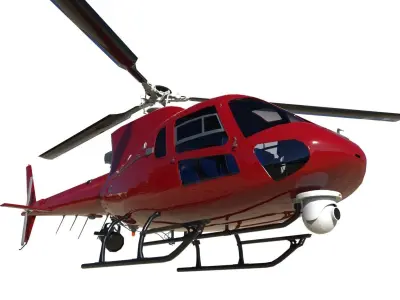 News Helicopter 3D model