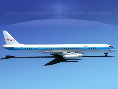 Douglas DC-8-63 NASA 3D model