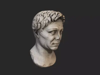 Head Sculpture Model Low-poly 3D model