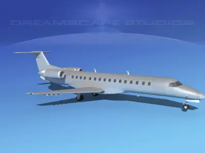 Embraer ERJ-140 Bare Metal 3D model