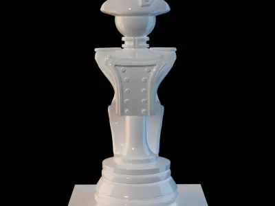 Pawn stylized military uniform XVII-XVIII  3D model