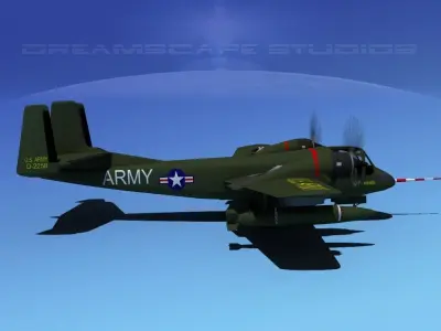 Grumman OV-1D Mohawk V02 3D model