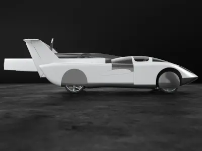 Air car flying vehicle concept 3D model