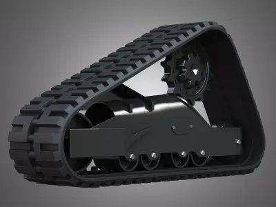 Rubber Track - T76 Bobcat Skid Steer 3D model