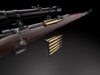 AAA KAR 98 Game Ready PBR Low-poly 3D model