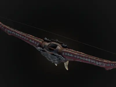 Dragon Slayer Bow Low-poly 3D model