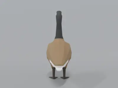 Low Poly Cartoon Canada Goose Low-poly 3D model