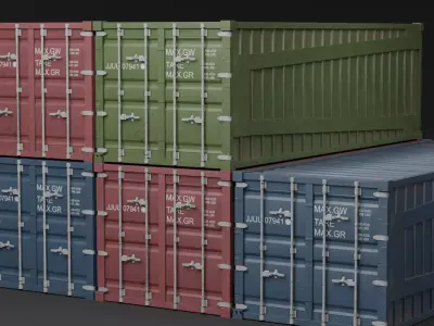 Cyberpunk 2077 Container Free low-poly 3D model