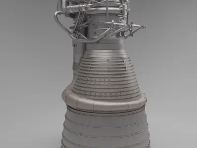 F-1 Rocket Engine 3D model