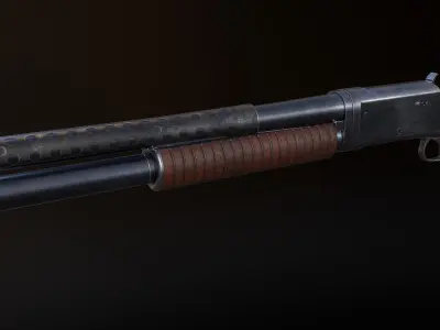 M1897 Trench Gun Low-poly 3D model