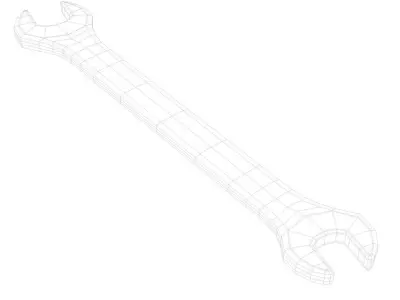 Combination Wrench Low-poly 3D model