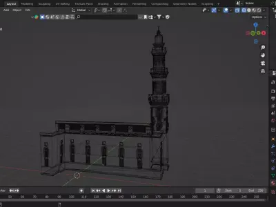 Madina Mosque Block 1 Low-poly 3D model
