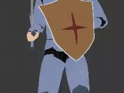 Blender 3D Knight Animations Free low-poly 3D model