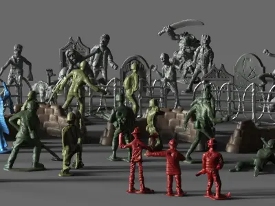 3D Scanned Miniatures collection 3D model
