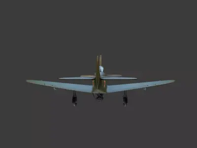 Soviet Fighter Plane Airacobra 3D model