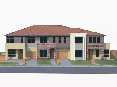 Townhouse 02 Low-poly 3D model