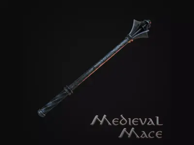 Medieval Mace Low-poly 3D model
