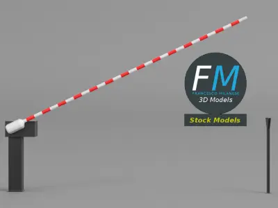 Level crossing 3D model