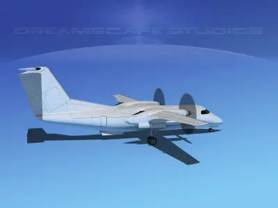 De havilland Canada DHC-8-100 LP SS 3D model