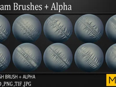 50 Seam Brushes  Alpha Vol 1  3D model