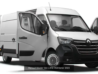 Renault Master Van L3H2 HQInterior 2023 3D Model Collection