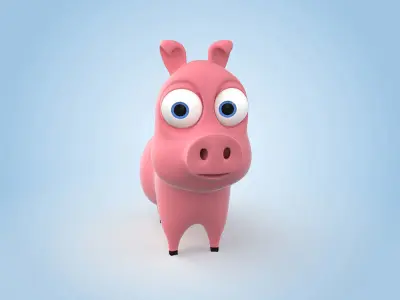 Cartoon Pig 3D model