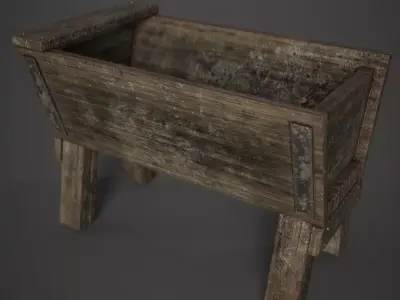 Water Trough Low-poly 3D model