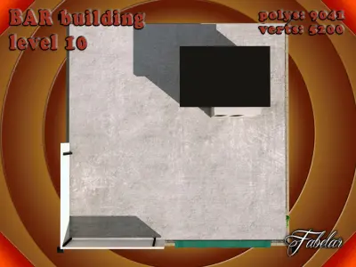 BAR level Low-poly 3D model