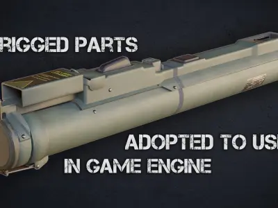 M72 Law Anti-tank Weapon Low-poly 3D model