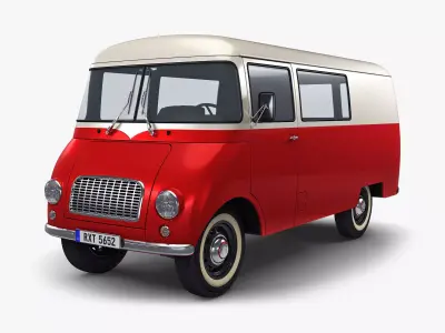 Generic Retro Cargo Van v 3 3D model