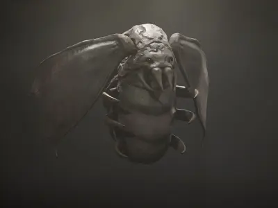 Worm Lt5 - Game Ready Low-poly 3D model Low-poly 3D model