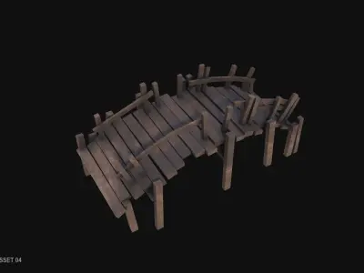 Fishing village asset 04 Low-poly 3D model