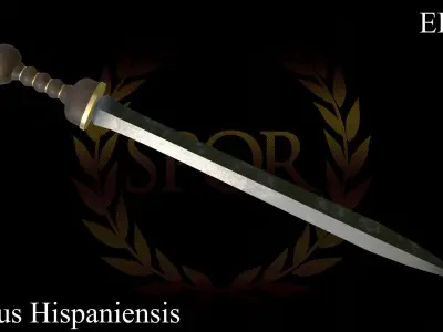 Roman Legionary Sword Gladius Low-poly 3D model