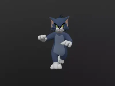 TOMC-014 Tom Running Panic In Place Low-poly 3D model