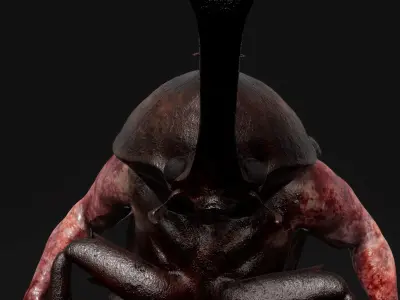 Mutant Rhinoceros Beetle - Horror Insects Collection Low-poly 3D model