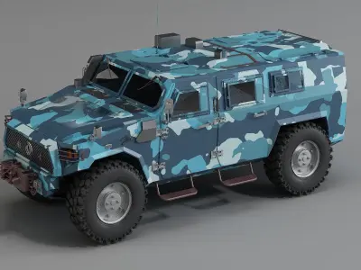 Military vehicles dongfneg CSK-182 Mengshi three generation 3D model