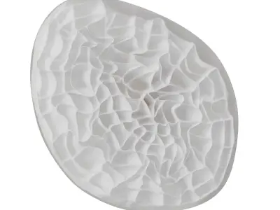 Stacklab Mura Sculptural Side Table in Glass and Bronze 3D model