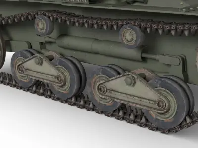 WW2 Japanese Light Tank Type 95 Ha-Go 3D model
