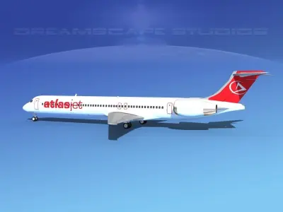 McDonnell Douglas MD83 Atlasjet 3D model