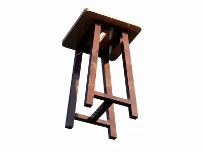 Tapered Leg Type Table 3D model