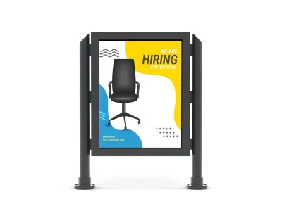 Billboard with chair 3D model