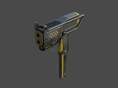 Gun Bravo C1 Low-poly 3D model